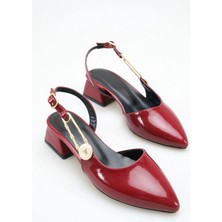 ich1one Bologna Kadın Rugan Topuklu Babet Ayakkabı – 5 cm Topuk, Günlük ve Ofis Şıklığı 1103