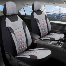 Freshstart Fiat Doblo 2015-2022 2+1 Keten Oto Koltuk Kılıfı Ön Arka Set Füme Edition Seri Frst