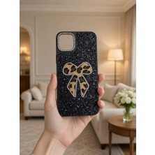 KumOziShop iPhone 11 Promax Uyumlu Fiyonklu Taşlı Simli Kılıf