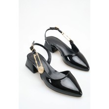 ich1one Bologna Kadın Rugan Topuklu Babet Ayakkabı – 5 cm Topuk, Günlük ve Ofis Şıklığı 1103