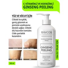 Ravcos Vücut ve Yüz Için C Vitamin ve Koenzimli Cilt Parlatıcı, Ölü Deri Arındırıcı Ginseng Peeling 100 ml