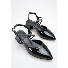 ich1one Milano Kadın Rugan Topuklu Babet Ayakkabı – 5 cm Topuk, Günlük ve Ofis Şıklığı 1104