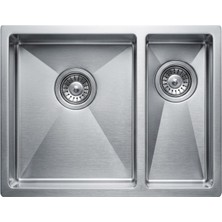 Livinox 38X40X23CM 1,5 Gözlü Damlalıksız Polisajlı Küçük Göz Sağda Paslanmaz Çelik Eviye