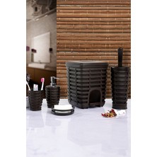 Özbience Şık 5'li Banyo Seti, Kahverengi, Konfor ve Zarafet Için Tasarlandı