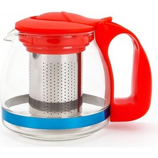 Paçi 700 ml Süzgeçli Cam Çaydanlık Üstü Demlik Kırmızı