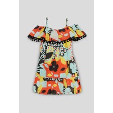 Tyess Bg Store Kız Çocuk Desenli Elbise