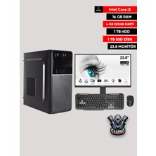 Vinoa Intel I3 12.nesil 23.8 3.3 Ghz Monitör 16 GB Ram 4 GB Ekran Kartı 1 Tb HDD 1 Tb SSD Gaming Masaüstü Bilgisayar