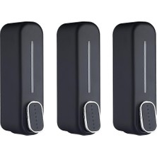 Özbience 3'lü Siyah Manuel Sıvı Sabunluk, Banyo ve Mutfak Için M-24