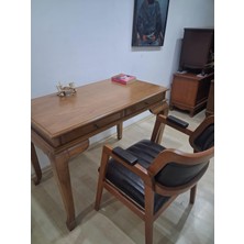 Bengi Ankara Mobilya Çalışma Masa Klasik Alt St 90630 Dilimli Sandalye Lüks Klasik Ceviz Renk Model