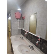 Özbience 10 Lt Depolu Beyaz Sabunluk, 2 Musluklu, Alttan Basmalı, Pratik ve Şık