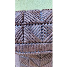 Nevamor Premium El Yapımı Kanvas Mor Kol Çantası