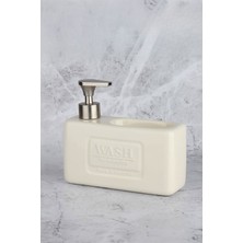 Özbience Şık Seramik Sıvı Sabunluk, Paslanmaz Çelik Modern Banyo & Mutfak Aksesuarı