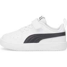 Puma Rickie Ac Inf Beyaz - Siyah Bebek Spor Ayakkabı Kız Çocuk Günlük Kullanıma Uygun