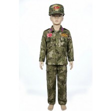 Uğur Böceği Çocuk Unisex / Erkek / Kız Çocuk Polis - Asker Kıyafeti Elbisesi Üniforma Takımı Mehmetçik - Renk: TSK / Y.TSK | Beden: 4
