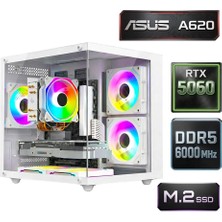 Xaser Sage X60 AMD R5 7500F/ASUS A620M-K/MSI SHADOW X2 Oc 8GB RTX5060/512GB M.2/16GB DDR5 6000Mhz Oem Oyuncu Paket