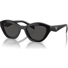 Prada 0PR A02S 16K08Z 52 Erkek Güneş Gözlüğü Siyah Kemik Çerçeve ile Şık Tasarım