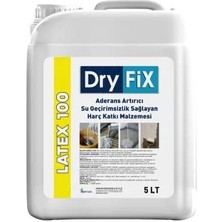 Dryfix Latex 100 Aderans Arttırıcı Su Geçirimsizlik Sağlayan Harç Katkı Malzemesi 5 Lt