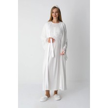 Erdeniz Tekstil Lohusa ve Hamile Giyim / Gizli Düğmeli Emzirmeli Hamile Gecelik ve Sabahlık Takımı / Viskoz Pamuklu