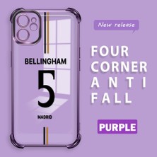 HONTINGA iPhone 11 ile Uyumlu Şeffaf Kılıfı Düşüme Önleyici Basitlik Anti Düşme Kamera Korumali Forma Desen Yumuşak Silikon Telefon Kılıfı Kadın ve Erkek Için Uygundur K3-0196