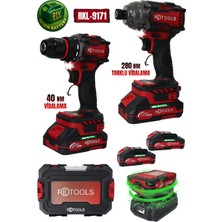 RKL-9171 Retools Bordo 2'li Set ( Torklu Vidalama + Vidalama )