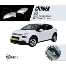 Fams Otomotiv Citroen C3 Krom Ayna Kapağı 2 Parça 2017 > Paslanmaz Çelik
