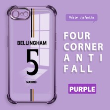 HONTINGA iPhone Se 2020 ile Uyumlu Şeffaf Kılıfı Düşüme Önleyici Basitlik Anti Düşme Kamera Korumali Forma Desen Yumuşak Silikon Telefon Kılıfı Kadın ve Erkek Için Uygundur K3-0196