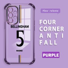 HONTINGA Samsung Galaxy A52 ile Uyumlu Şeffaf Kılıfı Düşüme Önleyici Basitlik Anti Düşme Kamera Korumali Forma Desen Yumuşak Silikon Telefon Kılıfı Kadın ve Erkek Için Uygundur K3-0196