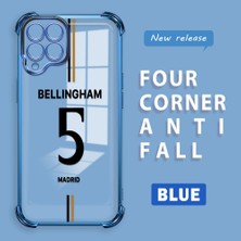 HONTINGA Samsung Galaxy M33 5g ile Uyumlu Şeffaf Kılıfı Düşüme Önleyici Basitlik Anti Düşme Kamera Korumali Forma Desen Yumuşak Silikon Telefon Kılıfı Kadın ve Erkek Için Uygundur K3-0196