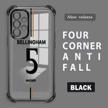 HONTINGA Samsung Galaxy A52 ile Uyumlu Şeffaf Kılıfı Düşüme Önleyici Basitlik Anti Düşme Kamera Korumali Forma Desen Yumuşak Silikon Telefon Kılıfı Kadın ve Erkek Için Uygundur K3-0196