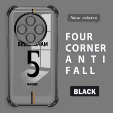 HONTINGA Xiaomi Redmi 14C ile Uyumlu Şeffaf Kılıfı Düşüme Önleyici Basitlik Anti Düşme Kamera Korumali Forma Desen Yumuşak Silikon Telefon Kılıfı Kadın ve Erkek Için Uygundur K3-0196