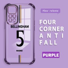 HONTINGA Xiaomi Redmi Note 11S ile Uyumlu Şeffaf Kılıfı Düşüme Önleyici Basitlik Anti Düşme Kamera Korumali Forma Desen Yumuşak Silikon Telefon Kılıfı Kadın ve Erkek Için Uygundur K3-0196