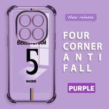 HONTINGA Xiaomi Redmi Note 14 Pro 4g ile Uyumlu Şeffaf Kılıfı Düşüme Önleyici Basitlik Anti Düşme Kamera Korumali Forma Desen Yumuşak Silikon Telefon Kılıfı Kadın ve Erkek Için Uygundur K3-0196