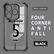 HONTINGA Tecno Spark 20C ile Uyumlu Şeffaf Kılıfı Düşüme Önleyici Basitlik Anti Düşme Kamera Korumali Forma Desen Yumuşak Silikon Telefon Kılıfı Kadın ve Erkek Için Uygundur K3-0196