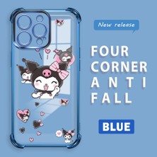 HONTINGA iPhone 15 Pro Max ile Uyumlu Şeffaf Kılıfı Düşüme Önleyici Basitlik Anti Düşme Kamera Korumali Kuromi Desen Yumuşak Silikon Telefon Kılıfı Kadın ve Erkek Için Uygundur K3-0197