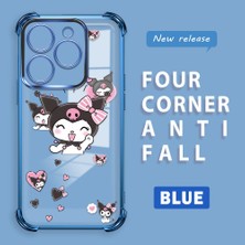 HONTINGA Infinix Smart 8 ile Uyumlu Şeffaf Kılıfı Düşüme Önleyici Basitlik Anti Düşme Kamera Korumali Kuromi Desen Yumuşak Silikon Telefon Kılıfı Kadın ve Erkek Için Uygundur K3-0197