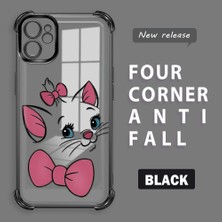 HONTINGA iPhone 11 ile Uyumlu Şeffaf Kılıfı Düşüme Önleyici Basitlik Anti Düşme Kamera Korumali Kedi Desen Yumuşak Silikon Telefon Kılıfı Kadın ve Erkek Için Uygundur K3-0200