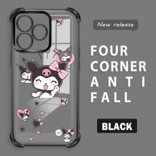 HONTINGA Realme C53 ile Uyumlu Şeffaf Kılıfı Düşüme Önleyici Basitlik Anti Düşme Kamera Korumali Kuromi Desen Yumuşak Silikon Telefon Kılıfı Kadın ve Erkek Için Uygundur K3-0197