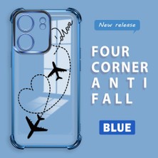 HONTINGA Xiaomi Poco C65 ile Uyumlu Şeffaf Kılıfı Düşüme Önleyici Basitlik Anti Düşme Kamera Korumali Uçuş Desen Yumuşak Silikon Telefon Kılıfı Kadın ve Erkek Için Uygundur K3-0201