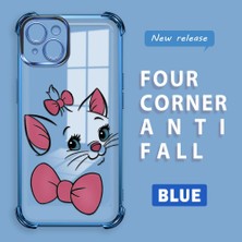HONTINGA iPhone 14 Plus ile Uyumlu Şeffaf Kılıfı Düşüme Önleyici Basitlik Anti Düşme Kamera Korumali Kedi Desen Yumuşak Silikon Telefon Kılıfı Kadın ve Erkek Için Uygundur K3-0200