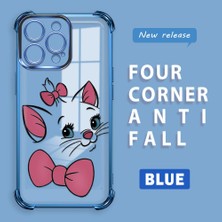 HONTINGA iPhone 15 Pro Max ile Uyumlu Şeffaf Kılıfı Düşüme Önleyici Basitlik Anti Düşme Kamera Korumali Kedi Desen Yumuşak Silikon Telefon Kılıfı Kadın ve Erkek Için Uygundur K3-0200