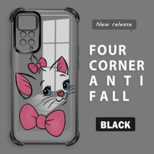 HONTINGA Xiaomi Redmi Note 12 Pro 4g ile Uyumlu Şeffaf Kılıfı Düşüme Önleyici Basitlik Anti Düşme Kamera Korumali Kedi Desen Yumuşak Silikon Telefon Kılıfı Kadın ve Erkek Için Uygundur K3-0200