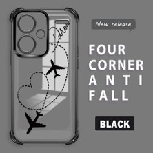 HONTINGA Xiaomi Redmi Note 13 Pro Plus 5g ile Uyumlu Şeffaf Kılıfı Düşüme Önleyici Basitlik Anti Düşme Kamera Korumali Uçuş Desen Yumuşak Silikon Telefon Kılıfı Kadın ve Erkek Için Uygundur K3-0201