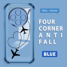 HONTINGA Xiaomi Redmi 14C ile Uyumlu Şeffaf Kılıfı Düşüme Önleyici Basitlik Anti Düşme Kamera Korumali Uçuş Desen Yumuşak Silikon Telefon Kılıfı Kadın ve Erkek Için Uygundur K3-0201