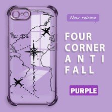 HONTINGA iPhone Se 2022 ile Uyumlu Şeffaf Kılıfı Düşüme Önleyici Basitlik Anti Düşme Kamera Korumali Uçuş Desen Yumuşak Silikon Telefon Kılıfı Kadın ve Erkek Için Uygundur K3-0202