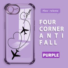 HONTINGA iPhone 16E ile Uyumlu Şeffaf Kılıfı Düşüme Önleyici Basitlik Anti Düşme Kamera Korumali Uçuş Desen Yumuşak Silikon Telefon Kılıfı Kadın ve Erkek Için Uygundur K3-0201