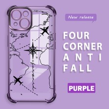 HONTINGA iPhone 15 ile Uyumlu Şeffaf Kılıfı Düşüme Önleyici Basitlik Anti Düşme Kamera Korumali Uçuş Desen Yumuşak Silikon Telefon Kılıfı Kadın ve Erkek Için Uygundur K3-0202