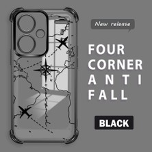 HONTINGA Xiaomi Redmi Note 13 Pro Plus 5g ile Uyumlu Şeffaf Kılıfı Düşüme Önleyici Basitlik Anti Düşme Kamera Korumali Uçuş Desen Yumuşak Silikon Telefon Kılıfı Kadın ve Erkek Için Uygundur K3-0202