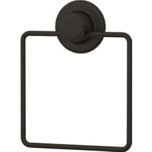 Tekno-tel Vakumlu Kare Havluluk Siyah Renk Mat Metal Malzeme ile Kolay Temizlik Özelliği DM234