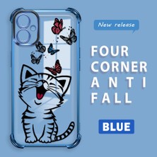 HONTINGA Samsung Galaxy A04E ile Uyumlu Şeffaf Kılıfı Düşüme Önleyici Basitlik Anti Düşme Kamera Korumali Kedi Desen Yumuşak Silikon Telefon Kılıfı Kadın ve Erkek Için Uygundur K3-0199