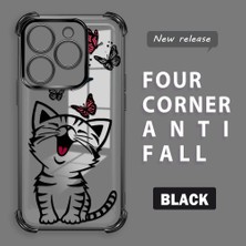 HONTINGA Tecno Spark Go 2024 ile Uyumlu Şeffaf Kılıfı Düşüme Önleyici Basitlik Anti Düşme Kamera Korumali Kedi Desen Yumuşak Silikon Telefon Kılıfı Kadın ve Erkek Için Uygundur K3-0199